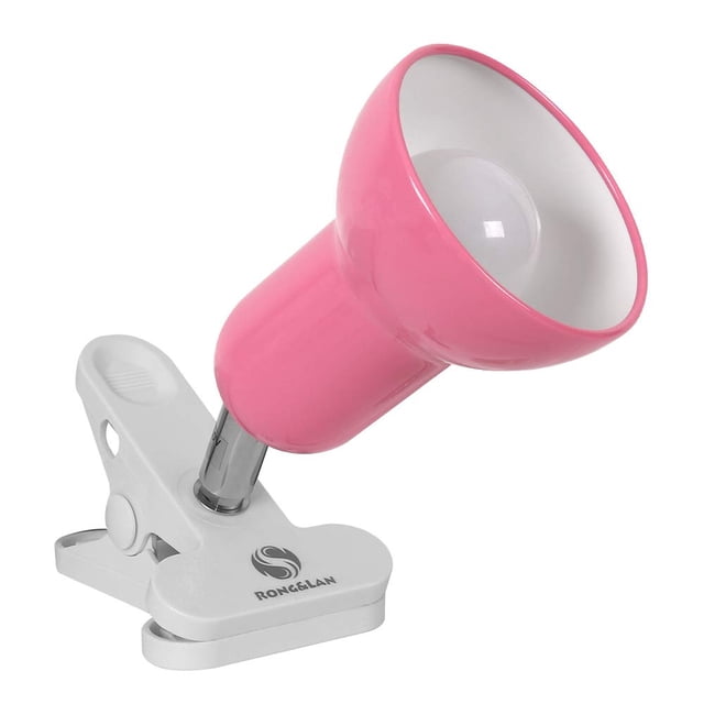 Sun-Rising Cilp on Light,360° Rotation Clip on Lamp Portable Book Reading Light,Clamp on Desk/Table/Bunk Bed/Cupboard HomeClamp Light Lighting, (Clamp Light Seven Colors for Your Choice) Pink