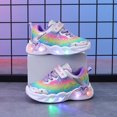 thumbnail image 3 of WXFAZCVU Toddler Girls Sneakers Kids LED Light Up Running Sports Shoes Cute Athletic Shoes Size 7, 3 of 4