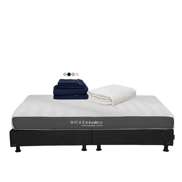 Colchón King Size Dicasa Inabox Sábanas Softy Protector de Colchón