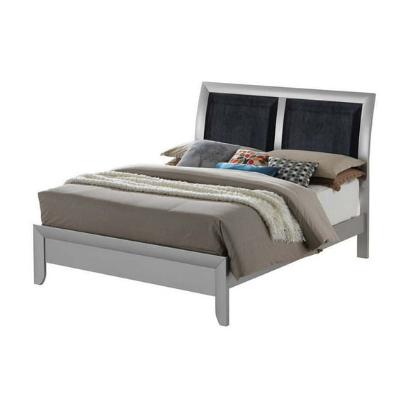 Glory Furniture Marilla King Bed in Silver Champagne