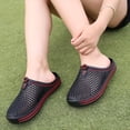 thumbnail image 3 of Zuecos Planos Ahuecados Para Mujer, Mulas De Jardín Antideslizantes Transpirables Con Punta Cerrada, Zapatos Casuales Para Playa, 3 of 4