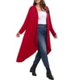 thumbnail image 2 of Cueply Women's Plus Size Cardigan Lightweight Long Sleeve Maxi Long Knitted Tops Open Front Sweater, 2 of 6