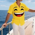 thumbnail image 5 of Hombres Divertido de Manga Corta Botón-Abajo Impresa Camisa de Playa - Camisa de Manga Corta con Cuello en V con Estampado Tropical, Tela Ligera Y Transpirable para las Vacaciones Y el Uso Diario, 5 of 5
