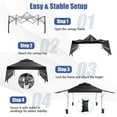 thumbnail image 6 of Costway 10'x17.6' Outdoor Instant Pop-up Canopy Tent Dual Half Awnings Adjust Patio Black, 6 of 8