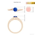 thumbnail image 4 of Angara Natural 0.6 Ct. Blue Sapphire Solitaire Ring in 14K Rose Gold for Women (Ring Size: 3), 4 of 9