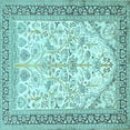 thumbnail image 1 of Ahgly Company Indoor Square Persian Light Blue Traditional Area Rugs, 7' Square, 1 of 4