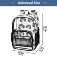 thumbnail image 2 of ALAZA Clear Backpack Vintage Frogs Cartoon PVC Transparent BookBag, 2 of 7