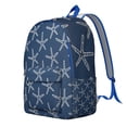 thumbnail image 2 of Seashells Starfish Beach Canvas Bookbag – Lightweight Travel Backpack with Tropical Marine Design, Comfortable Carrying, and Anti-theft Multifunctional Features for Daily Commuting and Beach Trips, 2 of 5