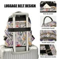 thumbnail image 3 of FORMRS Mini Backpack Purse for Women Travel Daypack Casual Shoulder Bag, Purple Floral Pattern, 3 of 7