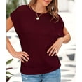 thumbnail image 3 of PRETTYGARDEN Womens Spring Tops Summer Shirts Crochet Cap Sleeve Sweater Pullover Cute Crew Neck Beach Cover Ups, 3 of 8
