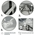 thumbnail image 3 of Designart "Monochrome Boardwalk in Florida" Nautical & Beach Canvas Art Print, 3 of 5