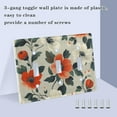 thumbnail image 3 of Yayeee Toggle Light Switch Wall Plate 2-Gang 4.56"x4.48" Decorative Outlet Cover, Large Red Floral Pattern, 3 of 7