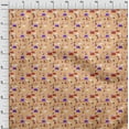 thumbnail image 4 of oneOone Velvet Light Peach Fabric Kids Campfire Craft Projects Decor Fabric Printed By The Yard 58 Inch Wide, 4 of 4
