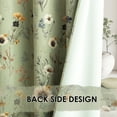 thumbnail image 5 of NICETOWN Blackout Floral Curtains for Living Room, Blackout Thermal Insulated Privacy Protection Curtains Grommet Room Darkening Drapes for Bedroom, Sage Green, 52"x84", 2 Panels, 5 of 8