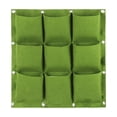 thumbnail image 4 of Plantador de pared de jardín, plantación colgante Bolsa de no tejida planta de recipientes de flores con 9 bolsillos para el patio de, 4 of 8