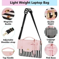 Slim 15.6 Inch Laptop Bag for Women | Lightweight Cute Messenger Shoulder Bag with RFID  | School Girl & Office Tote Bag