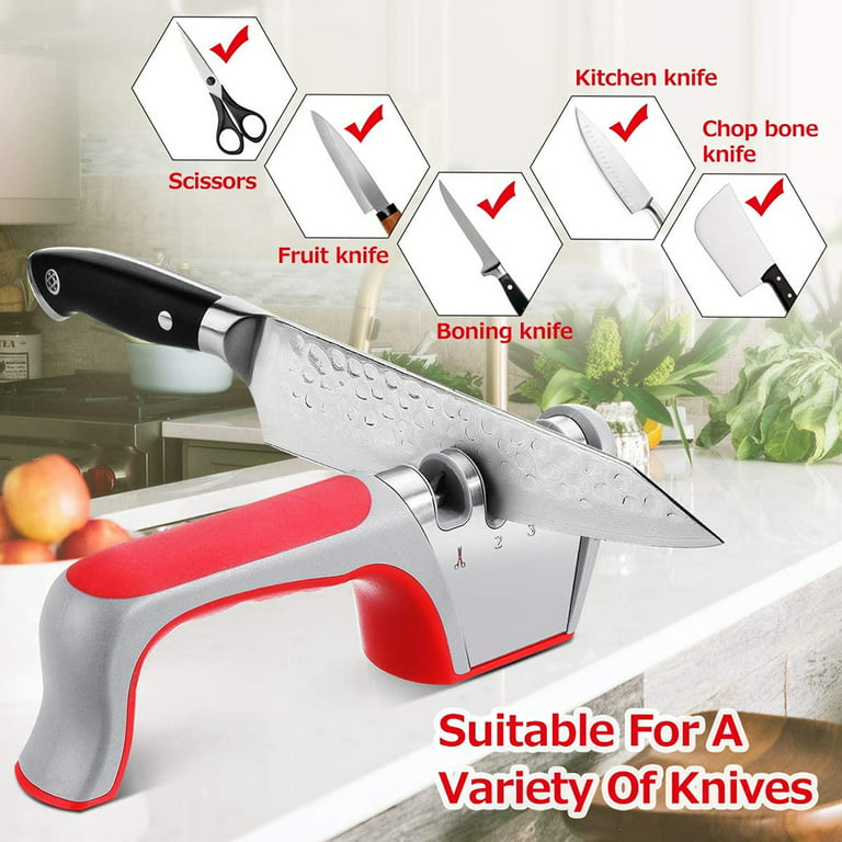 Knife Sharpener , Professional Kitchen Knife Scissors Sharpener 4