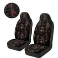 thumbnail image 3 of Uorisanigo Car Seat Covers for Front Red Rose Raven High Back Bucket Seat Cover for Women Men Automotive Interior Protection Accessories Fits Most Cars, SUVs, Trucks, and Vans, 3 of 7