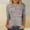 Gray#1, variant on Women's Tops Plus Size 3/4 Length,Ladies' Fashion Printed Round Neck Three Quarter Sleeve 3/4 Sleeve T-shirt Loose Gray XXXXXL