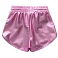 thumbnail image 4 of Breathable Shorts for Girls 14-16 KkSLirnhs Children's Unisex Solid Color Hot Stamping Leather Casual Sports Shorts 3 Years Pink, 4 of 4