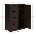 thumbnail image 5 of Yaheetech 4 Drawers Wooden Bathroom Storage Cabinet, Espresso, 5 of 6