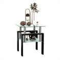 thumbnail image 5 of Glass Coffee Table, 2-TierGlass Top Accent Table With Storage Shelf, Modern Coffee Table For Small Spaces Living Room Bedroom, 5 of 9