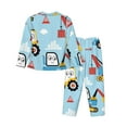 thumbnail image 2 of Bingfone Womens Pajama Sets Building Truck Print,Long Sleeve Loungewear Pajamas Set-Xx-Large, 2 of 9