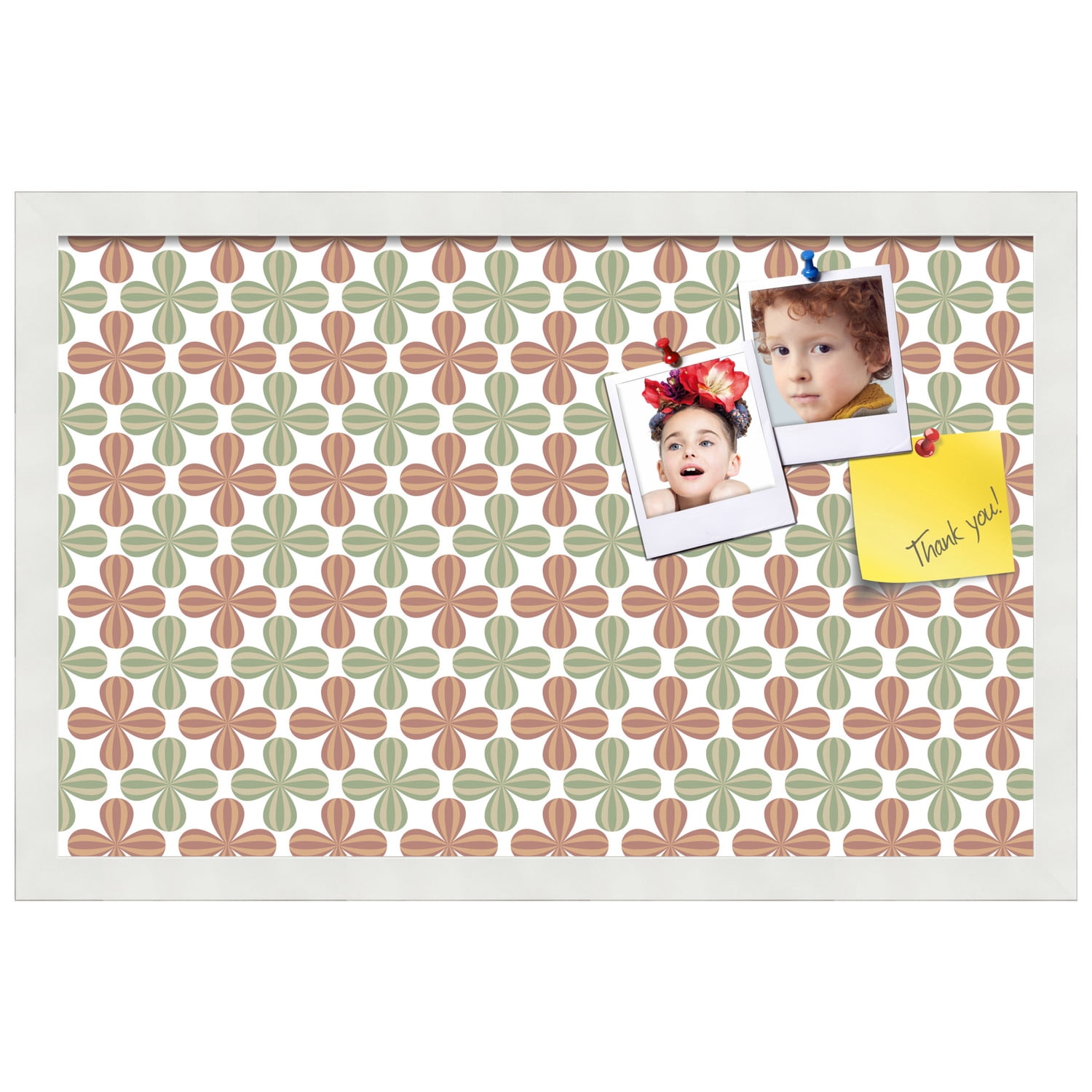 PinPix ArtToFrames 20x12 Custom Cork Bulletin Board    Poster Board Has a Fabric Style Canvas Finish, Framed in Satin White Frame (PinPix-558)