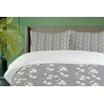 thumbnail image 4 of Ambesonne Flowers Insects Duvet Cover Sets, Iris Dragonflies, 2-King, Grey Yellow and White, 4 of 7