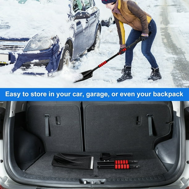Juesi Snow Ice Scraper for Car, Rubber Blade Scratch-Free Freeze Resistant  Anti-Slip Handle Frost Snow Removal Tool for Any Size Vehicle Windshield