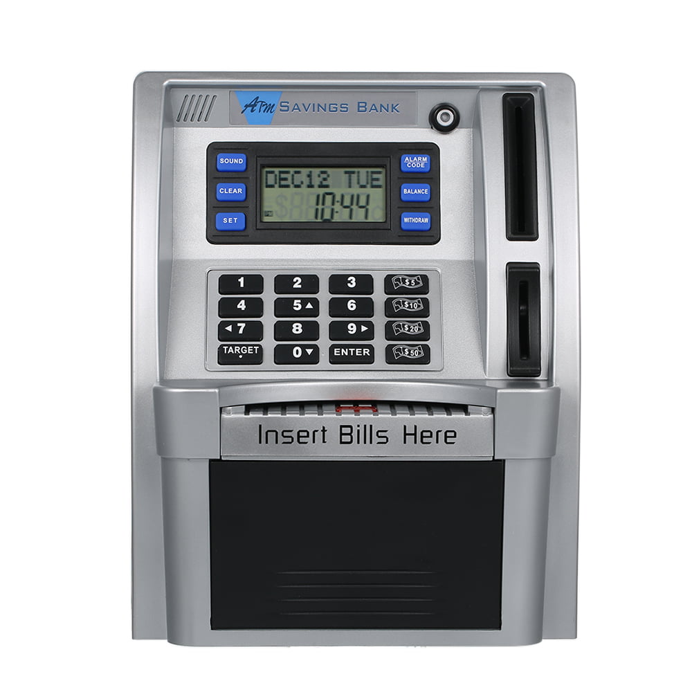 Simulation Mini ATM  Safe Password Box Electronic Money 