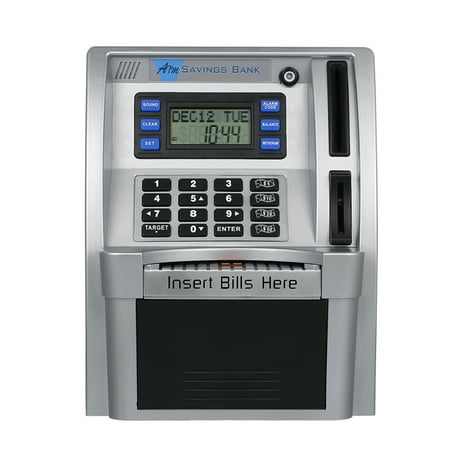 Simulation Mini ATM Safe Password Box Electronic Money Bank US Cash Bill Coin Can Saving Banks for Kids Children Calendar