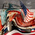 thumbnail image 6 of Vintage Truck American Flag Cloth Napkins, Blue Star 4th of July Washable and Reusable Dinner Napkins Set of 4, Table Napkin for Kitchen Party Birthday Wedding Hotel Housewarming 20"x20", 6 of 9