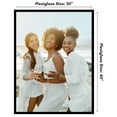 thumbnail image 7 of Americanflat 30x40 Picture Frame with Polished Plexiglass Streamline Collection Thin Border Wall - Black, 7 of 7