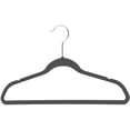 thumbnail image 2 of Simplify Child 10 Pack Velvet Shirt Hangers in Gray, 2 of 6