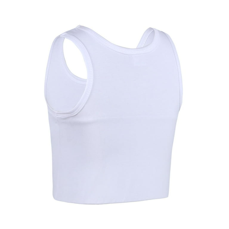JARAZIN Women Chest Binder Pullover Breast Binder Cotton Compression Bra  Corset Tank Top Vest (Gray,2XL) 