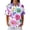 Pink, variant on Womens Plus Size Casual Henley Waffle Knit Button-Up Top Short Sleeve Polo Shirt