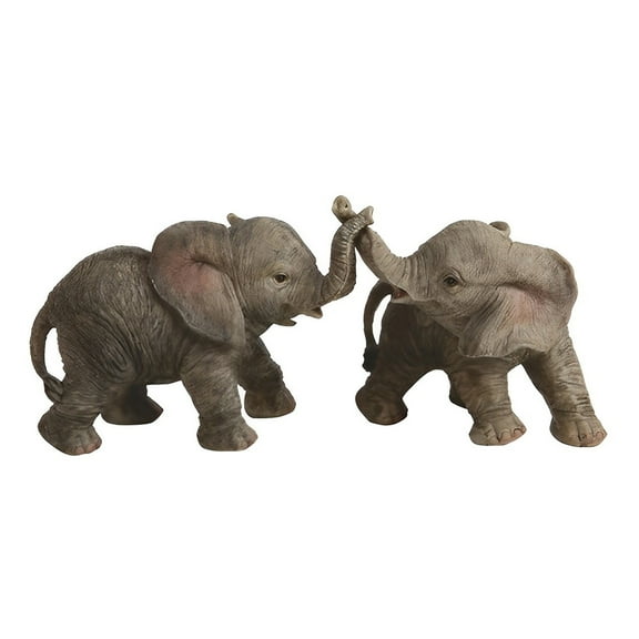 FC Design 2-PC Baby Elephant Playing Together 10.5"W Figurine Set Statue Sculpture Ornament Decoration Home/Room Decor and Unique Gift Ideas for Housewarming, Holidays and Birthdays