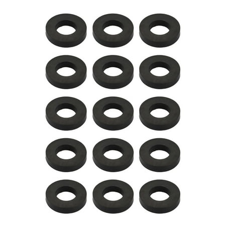 

15pcs Black Rubber Round Flat Washer Assortment Size 6x12x2.2mm Flat Washer