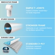 INTEX Rectangular Frame 14ft x 33in Above Ground Swimming Pool w/ Pump