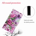 thumbnail image 3 of Dteck for Apple iPhone 13 Case with Card Holder Magnetic 3D Painted Flip Wallet Case Protective Cover with Kickstand Wrist Strap Cover for iPhone 13, 1# Rose Butterfly, 3 of 4