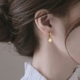 thumbnail image 2 of 925 Sterling Silver CZ Clover Hoop Earrings Dangle for Women Teens Lucky Clover Leaf Huggie Earrings Flower Drop, 2 of 12