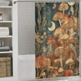 thumbnail image 3 of Mushroom Butterfly Flower Shower Curtain , Enchanted Forest Scenic Bathroom Decor Sets, Waterproof Fabric with Hooks, 3 of 7