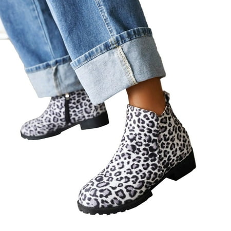 

Dyfzdhu Autumn Winter Large Size England Style Leather Dress Boots Fashionable Middle Tube Leather Boots Daily Casual Shoes