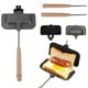thumbnail image 1 of Sandwichera,Bandeja Para Hornear Sándwiches De Doble Cara,Sartén Antiadherente Con Mango Extraíble (Negro y plateado, 22.00 × 13.00 × 5.40 cm), 1 of 5