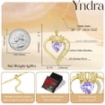 thumbnail image 6 of Yndra 18k Gold Plated Heart Necklace for Women,S925 Sterling Silver June Alexandrite Birthstone Crown Pendant Necklace,Jewelry Gift for Her Wife Mom Girlfriend,Birthday Mother’s Day Gift, 6 of 11