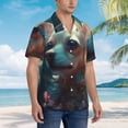 thumbnail image 3 of Balery Cute Flower Chihuahua Puppy Camisas hawaianas de manga corta para hombre, camisas playeras de corte holgado, camisas de vacaciones con botones,X-Large, 3 of 7