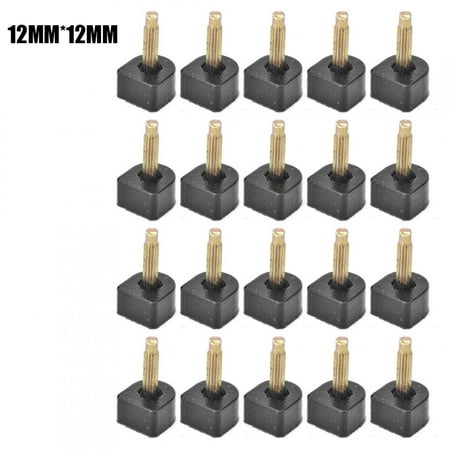 20 Pieces U-Shape Shoes Accessories for High Heels  Size 12MMx12MM Black TPU Heel Tips Repair Kit Rawiri