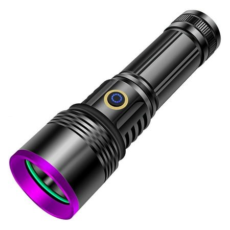 20W 365nm UV Flashlight USB Rechargeable UV Light High Power Black Light Flashlight for Pet Urine Detection Resin Curing Minerals Blood tracking Scorpion Rockhounding Yooperlites A/C Leak Detect