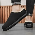 thumbnail image 2 of Women's Fuzzy Cozy Slippers Suede Indoor Outdoor Fluffy Home Shoes Comfy Winter Slip On Warm Memory Foam Slipper Black Size 10.5, 2 of 9